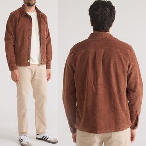 Marine Layer Max Stretch Corduroy Overshirt Brown Shaket Size Medium